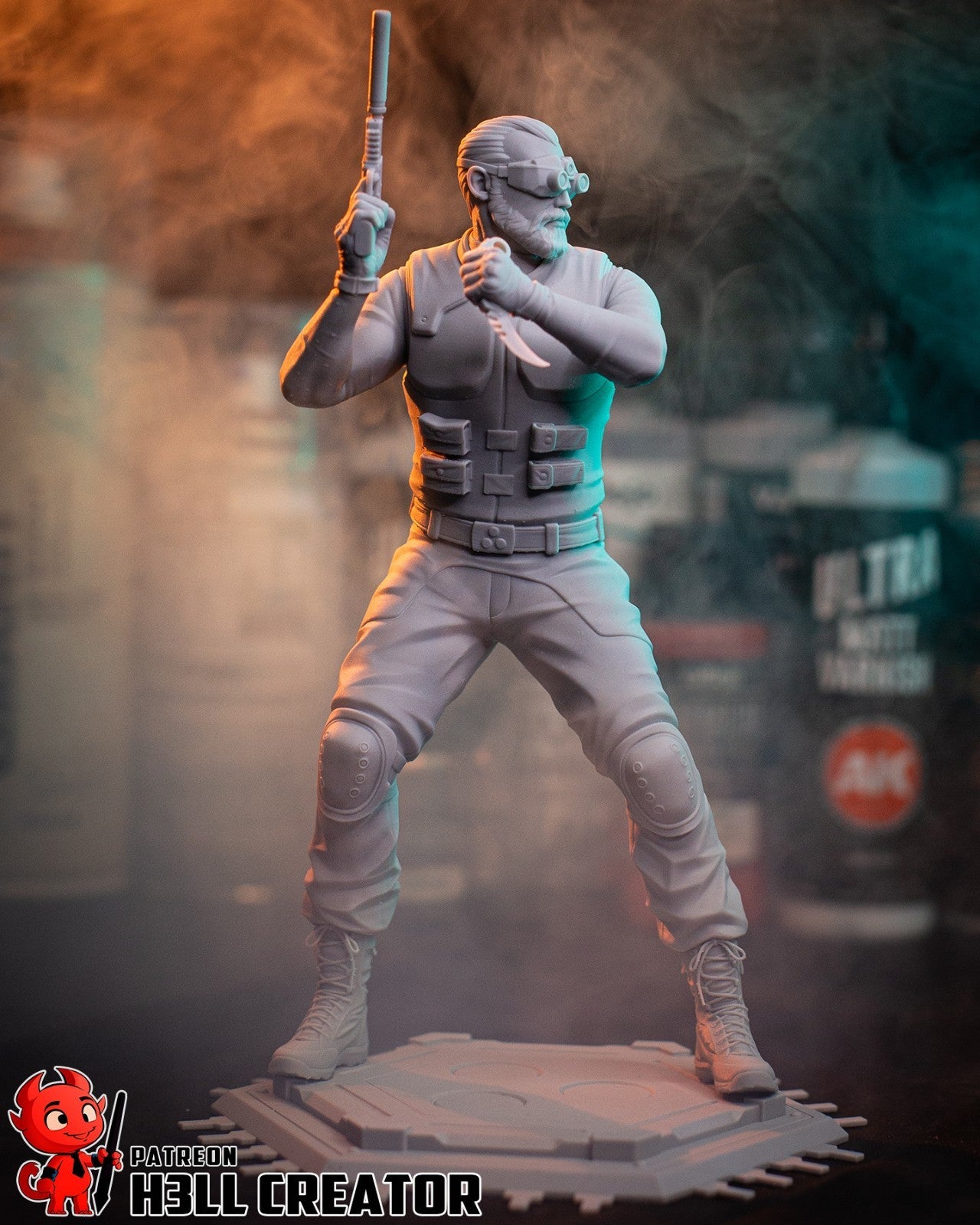 Sam Fisher - Splinter Cell 1/10 Scale Statue 3D Print Model Kit Unpainted