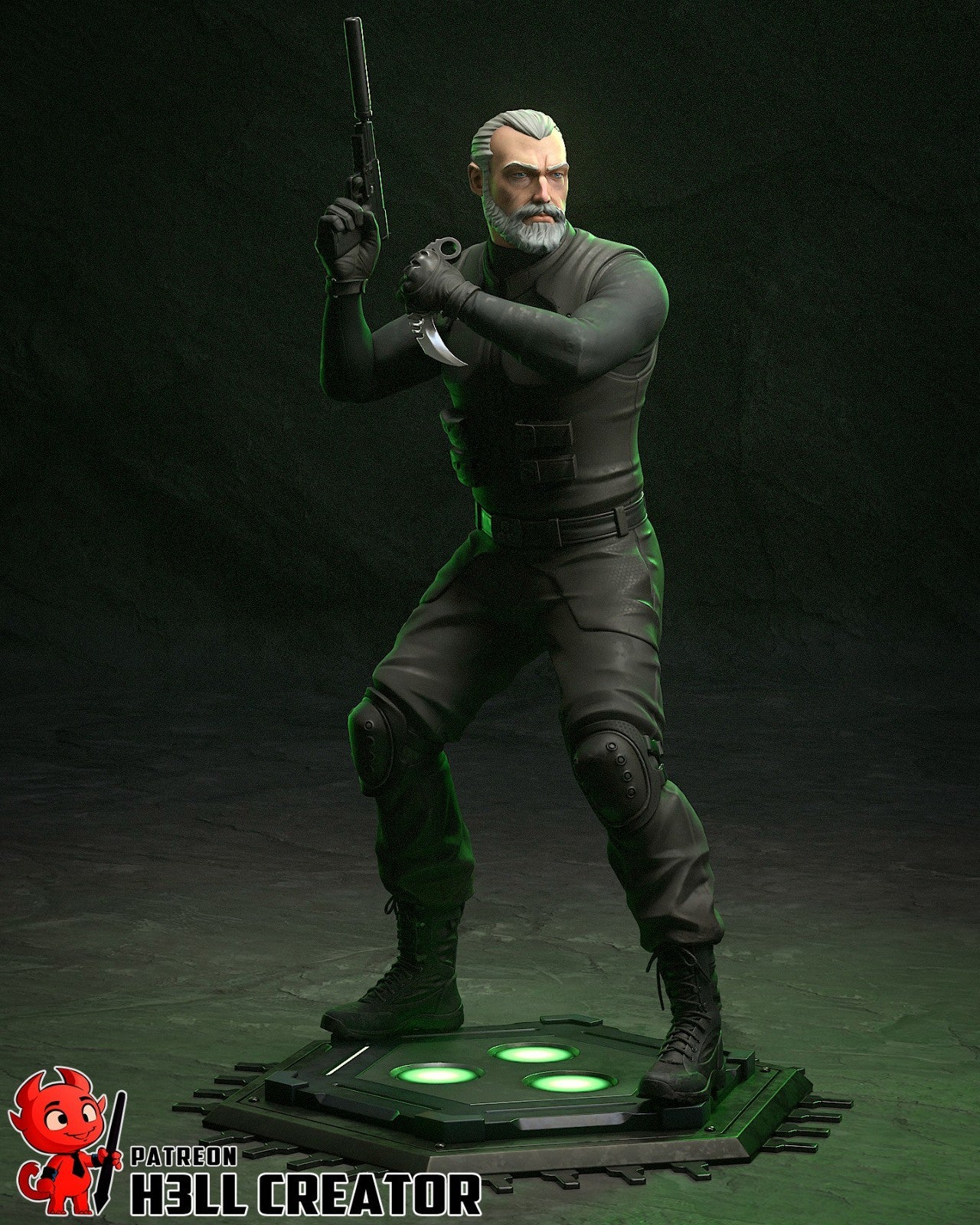 Sam Fisher - Splinter Cell 1/10 Scale Statue 3D Print Model Kit Unpainted