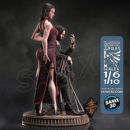 Ballerina - John Wick 1/6, 1/8 or 1/10 Scale Statue 3D Print Model Kit Unpainted