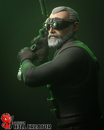 Sam Fisher - Splinter Cell 1/10 Scale Statue 3D Print Model Kit Unpainted
