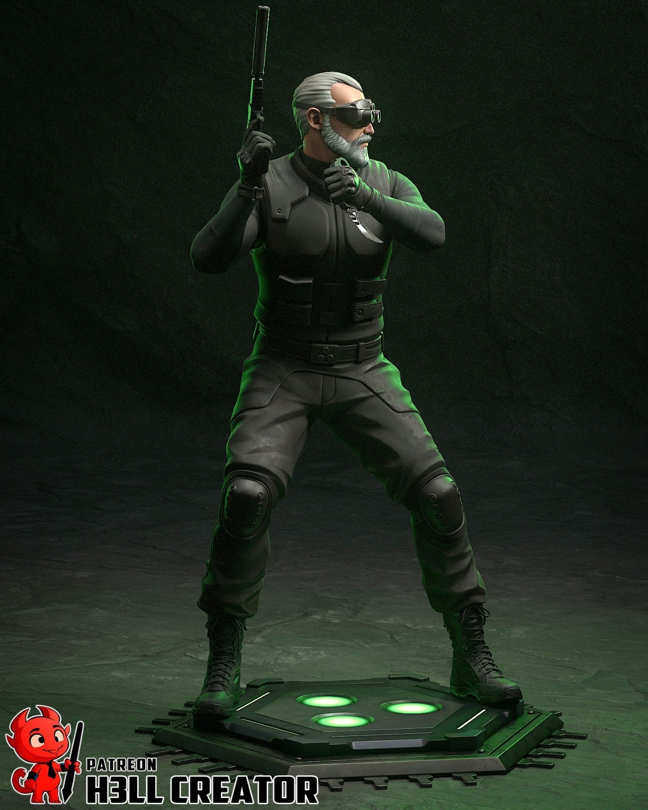 Sam Fisher - Splinter Cell 1/10 Scale Statue 3D Print Model Kit Unpainted