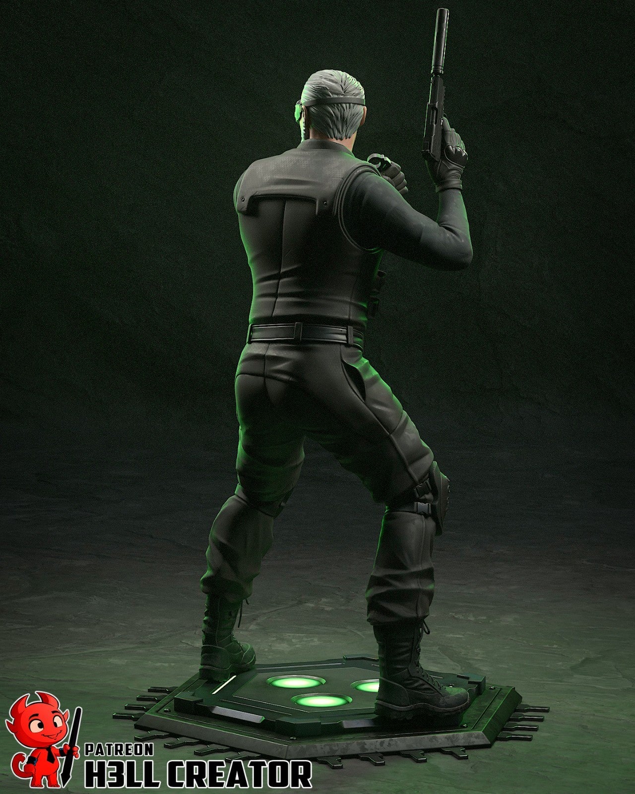 Sam Fisher - Splinter Cell 1/10 Scale Statue 3D Print Model Kit Unpainted